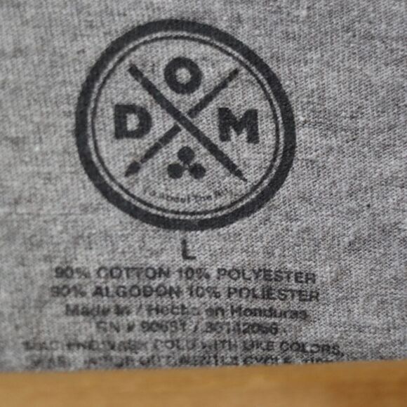 DOM Nope Not Today Retro Font Gray Tshirt LG - Picture 7 of 7